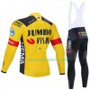 Combinaison Cycliste M/L + Collant à Bretelles 2020 Team Jumbo-Visma N001